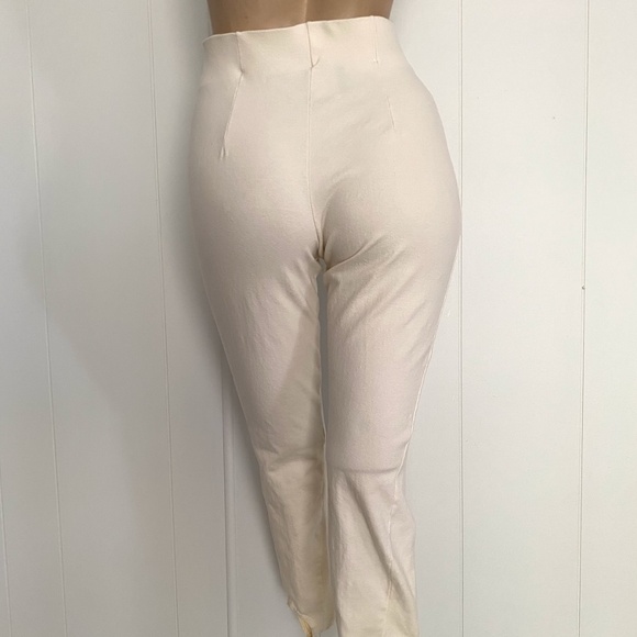 VTG 1980s Off White Stirrup Pants Womens S M - Picture 6 of 10